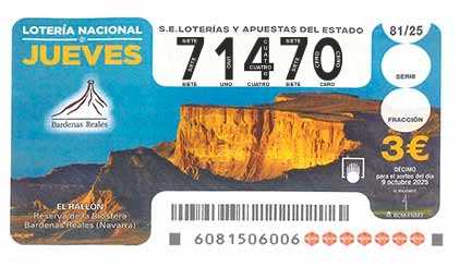 Décimo 71470 del sorteo 81-09/10/2025 Jueves