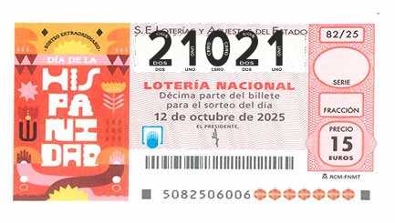 Décimo 21021 del sorteo 82-12/10/2025 Sábado