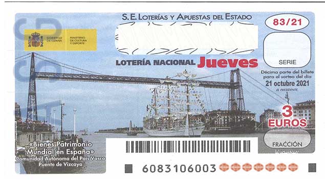 Décimo 13141 del sorteo 83-21/10/2021 Jueves