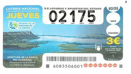 Décimo 02175 del sorteo 83-16/10/2025 Jueves