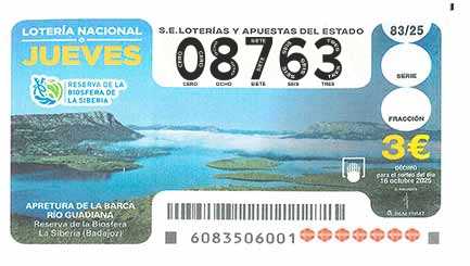 Décimo 08763 del sorteo 83-16/10/2025 Jueves