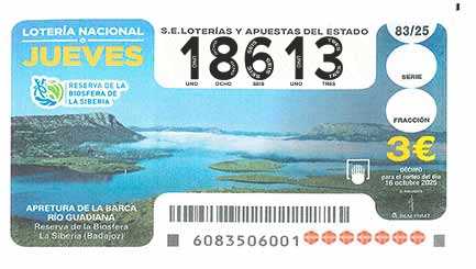 Décimo 18613 del sorteo 83-16/10/2025 Jueves