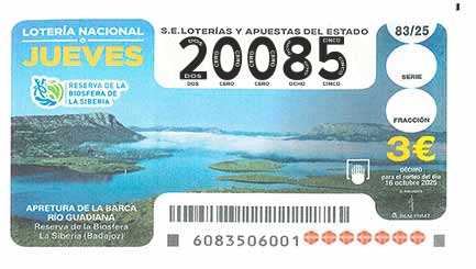 Décimo 20085 del sorteo 83-16/10/2025 Jueves