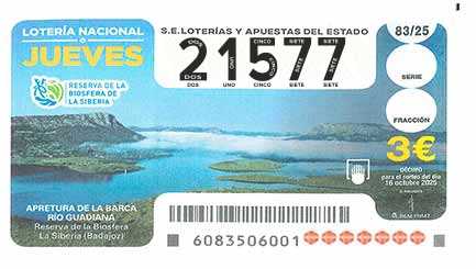 Décimo 21577 del sorteo 83-16/10/2025 Jueves
