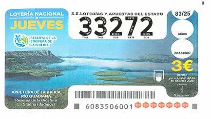 Décimo 33272 del sorteo 83-16/10/2025 Jueves