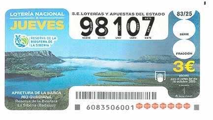 Décimo 98107 del sorteo 83-16/10/2025 Jueves