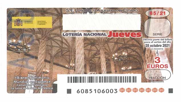 Décimo 02802 del sorteo 85-28/10/2021 Jueves