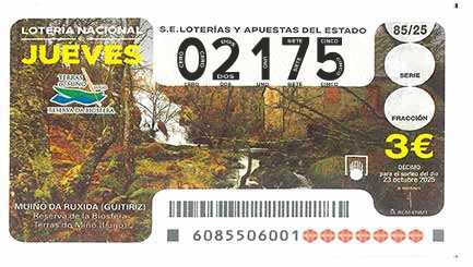 Décimo 02175 del sorteo 85-23/10/2025 Jueves