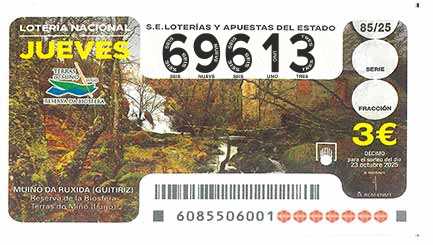 Décimo 69613 del sorteo 85-23/10/2025 Jueves