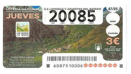Décimo 20085 del sorteo 87-30/10/2025 Jueves