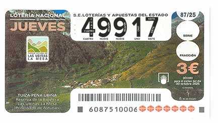 Décimo 49917 del sorteo 87-30/10/2025 Jueves