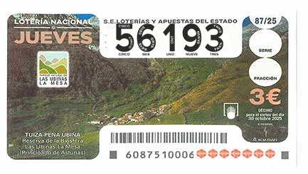 Décimo 56193 del sorteo 87-30/10/2025 Jueves