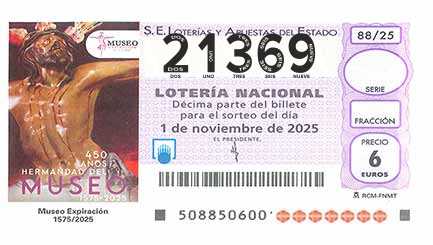 Décimo 21369 del sorteo 88-01/11/2025 Sábado