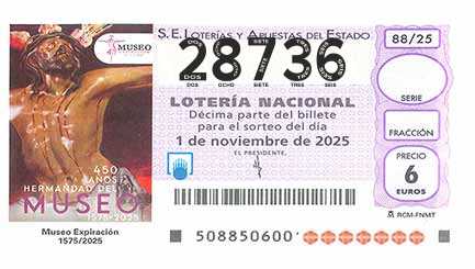 Décimo 28736 del sorteo 88-01/11/2025 Sábado