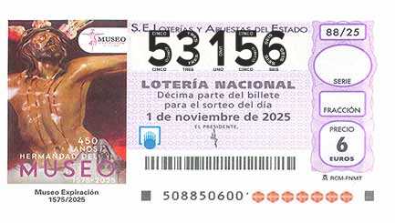 Décimo 53156 del sorteo 88-01/11/2025 Sábado