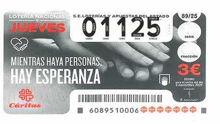 Décimo 01125 del sorteo 89-06/11/2025 Jueves