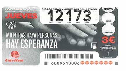 Décimo 12173 del sorteo 89-06/11/2025 Jueves