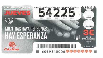 Décimo 54225 del sorteo 89-06/11/2025 Jueves