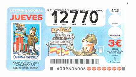 Décimo 12770 del sorteo 9-29/01/2026 Jueves