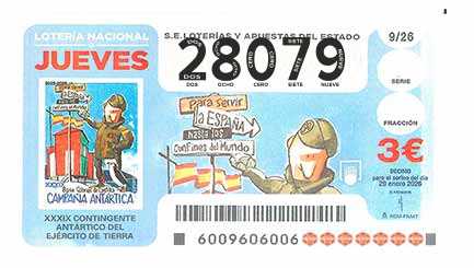 Décimo 28079 del sorteo 9-29/01/2026 Jueves
