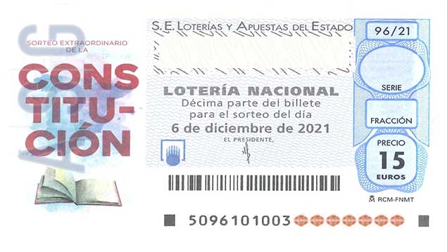 Décimo 79369 del sorteo 96-06/12/2021 Sábado