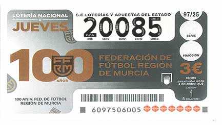 Décimo 20085 del sorteo 97-04/12/2025 Jueves