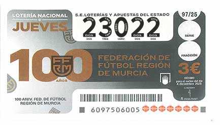 Décimo 23022 del sorteo 97-04/12/2025 Jueves