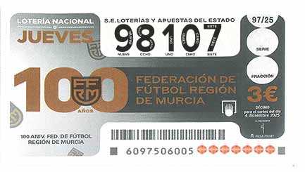 Décimo 98107 del sorteo 97-04/12/2025 Jueves