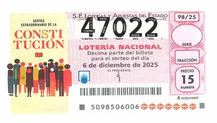 Décimo 47022 del sorteo 98-06/12/2025 Sábado