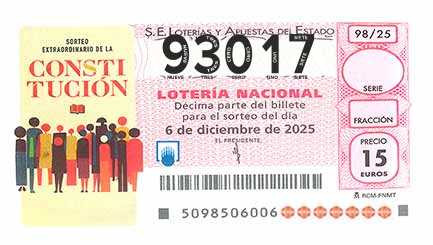 Décimo 93017 del sorteo 98-06/12/2025 Sábado
