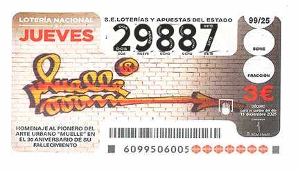 Décimo 29887 del sorteo 99-11/12/2025 Jueves