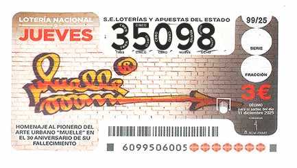 Décimo 35098 del sorteo 99-11/12/2025 Jueves