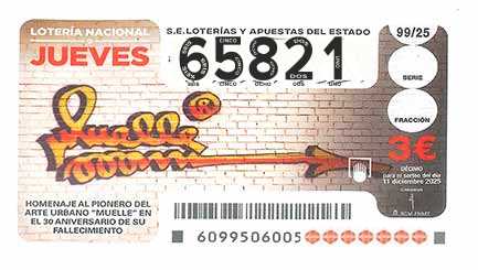 Décimo 65821 del sorteo 99-11/12/2025 Jueves