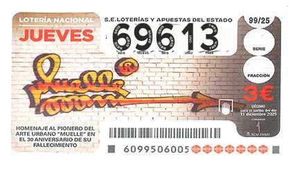 Décimo 69613 del sorteo 99-11/12/2025 Jueves